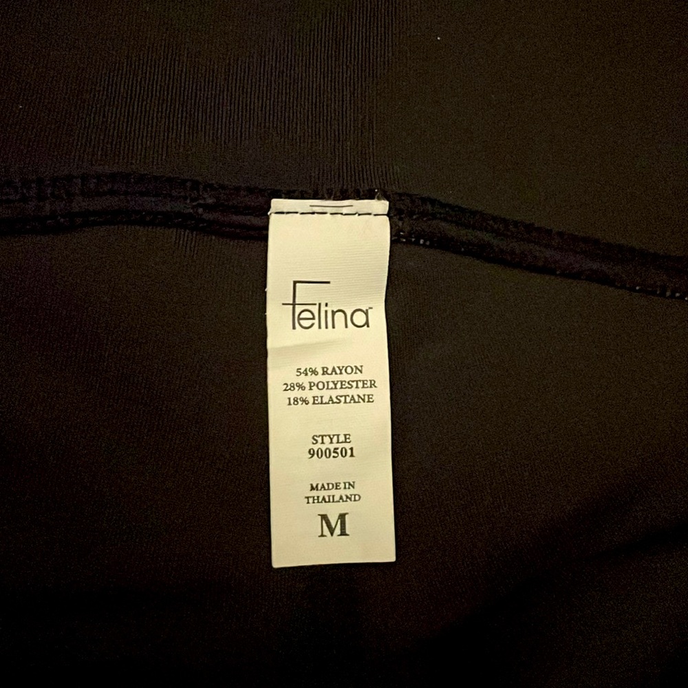 NWT FELINA Animal Print Leggings - Black & Brown.  Size Medium - Picture 2 of 6